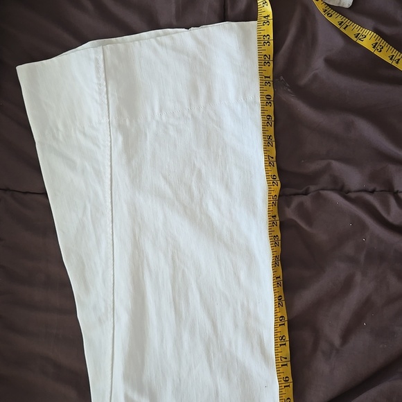 Vintage Y2K Cache Elegant White Wide Leg Denim Jeans Size 8 - Picture 9 of 11